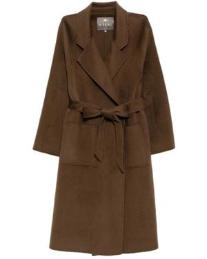 N.Peal Cashmere Longline Coat - Brown