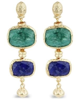Gas Bijoux Silene Drop Earrings - Blue