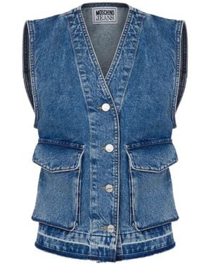 Moschino Gilet Cargo Denim - Blu