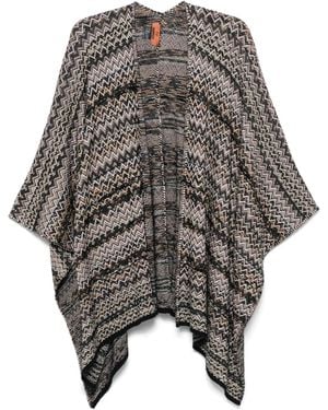 Missoni Cape Mit Zickzackmuster - Grau