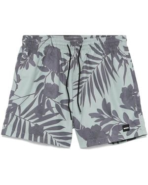 BOSS Seasonal-Print Swim Shorts - Grey