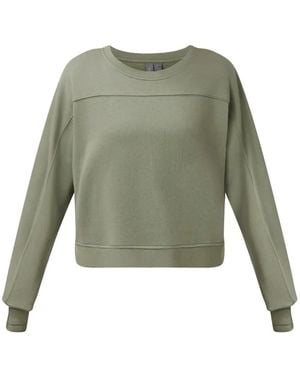 Sweaty Betty After Class Thumb-Slot Panelled Sweatshirt - Green