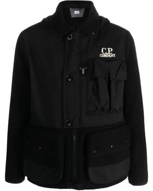 C.P. Company Duffel Mixed Goggle フーデッドジャケット - ブラック