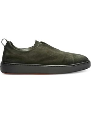 Santoni Victory-2 Slip-On Sneakers - Green