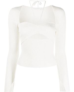 Jonathan Simkhai Alexia Cut-out Ribbed-knit Top - White