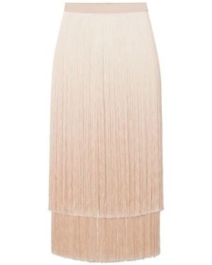 Elisabetta Franchi Skirt With Fringes - White