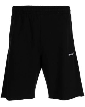 Off-White c/o Virgil Abloh Single Arrow Cotton Track Shorts - Black