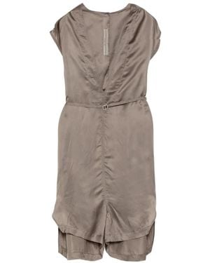 Rick Owens Short-Sleeves Jumpsuit - Gray