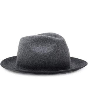 Giorgio Armani Felted Wool Fedora Hat - Gray