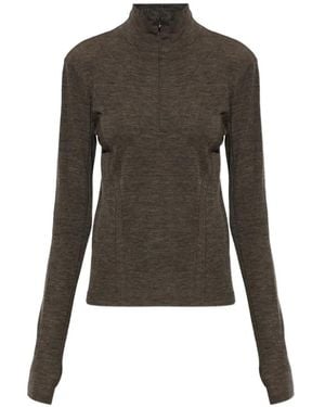 Rethinkit Studios Half-Zip Turtleneck Top - Black