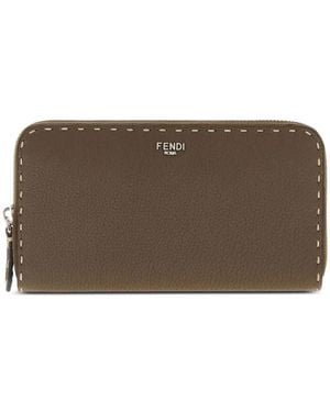 Fendi ファスナー財布 - ブラウン