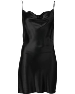 Fleur du Mal Cowl-Neck Slip Dress - Black