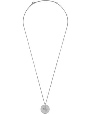Mateo Stallion Coin Necklace - White
