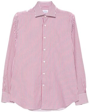 Alessandro Gherardi Stripe-Print Cotton Shirt - Pink