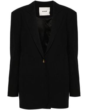 Aeron Mercedes Logo-Plaque Blazer - Black