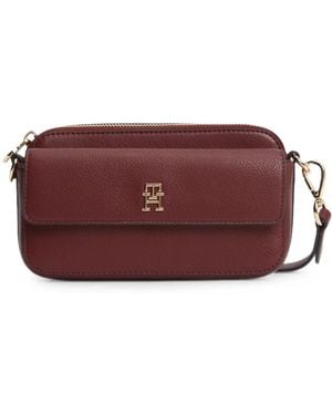 Tommy Hilfiger Logo-Plaque Shoulder Bag - Purple