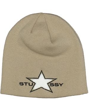 Stussy Star-Motif Beanie Hat - Neutre