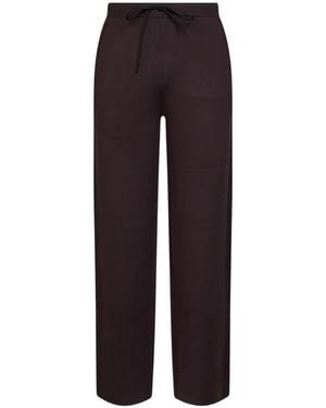 Hevò Torremozza Drawstring-Waistband Knitted Trousers - Blue