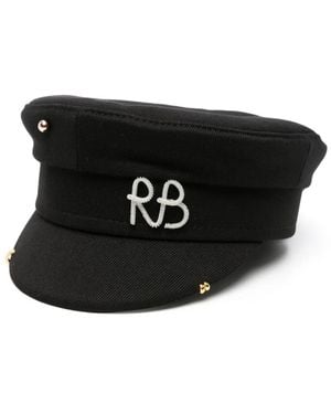 Ruslan Baginskiy Pierced Baker Boy Cap - Black