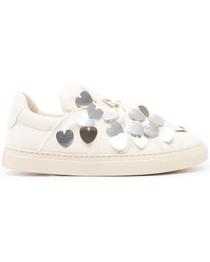 Ports 1961 Heart-Embellished Low-Top Sneakers - Multicolor