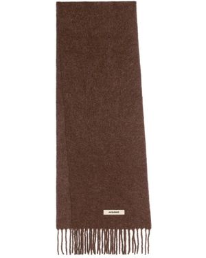 Jacquemus Sciarpa Con Applicazione - Marrone
