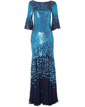 Temperley London Celestial Sequin-Embellished Evening Dress - Blue