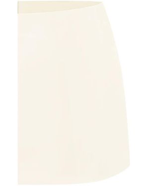 Stolen Stores Low-Waist Straight Mini Skirt - White