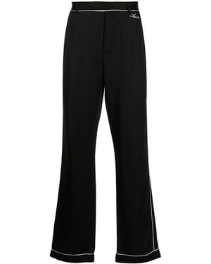 Amiri Straight-Leg Satin Trousers - Black
