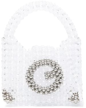 Germanier Bead-Embellished Tote Bag - White