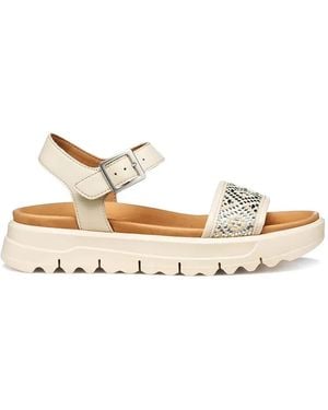 Geox Xand 2.1S Geometric-Pattern Buckled Sandals - Natural
