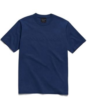 Canada Goose Logo-Embroidered T-Shirt - Blue
