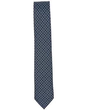 BOSS Geometric-Pattern Tie - Blue