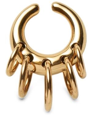 Panconesi Pierced Circle Hoop-Charms Ear Cuff - Metallic