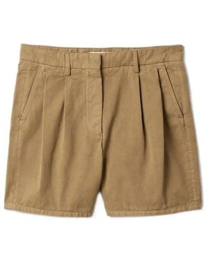 Miu Miu Old Gabardine Bermudas - Natural