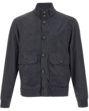 Rrd Nabucco Val Jkt Buttoned Patch-Pocket Jacket - Blue