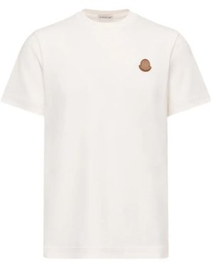Moncler Logo Patch Crewneck T-Shirt - White