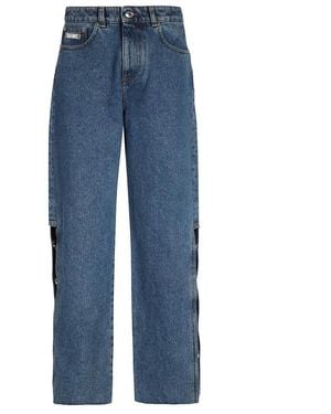 Gcds Wide-Leg Jeans - Blue