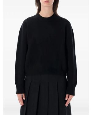Studio Nicholson Morina Ribbed-Trim Crew-Neck Sweater - Black
