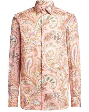 Etro Paisley-Print Cotton Shirt - Pink