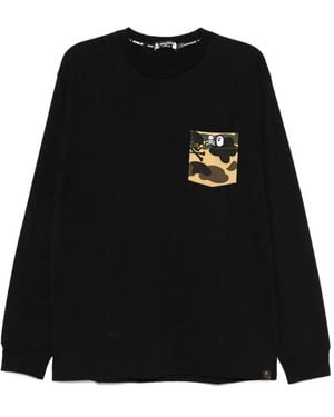Mastermind Japan X Bape Logo Patch Pocket T-shirt - Black