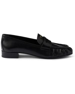 Prada Leren Loafers - Zwart