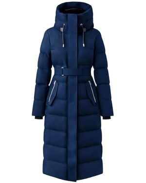 Mackage Shyla-Nfz Quilted Belted Coat - Blue