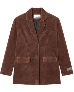 Ganni Corduroy Blazer - Brown