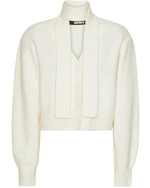 ROTATE BIRGER CHRISTENSEN スカーフネック カーディガン - ホワイト