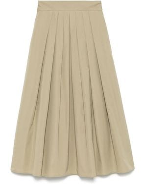 Aspesi Cotton Midi Skirt - Natural