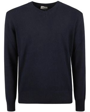 Altea V-Neck Cashmere Sweater - Blue