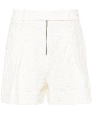 Jil Sander High-Waisted Structured Cotton Shorts - White