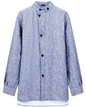 Giorgio Armani Asymmetrisches Hemd - Blau