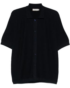 Canali Klassisches Poloshirt - Schwarz