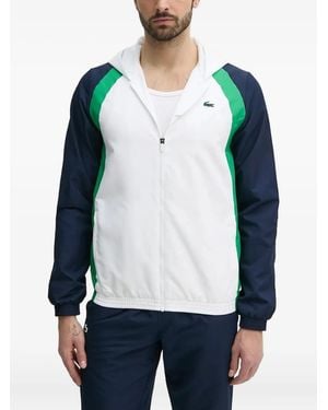 Lacoste Colour-Block Hooded Jacket - White